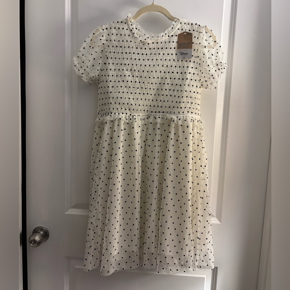 Girls' Thereabouts Polka Dot Smocked Dress Sz 18.50 Girls Plus